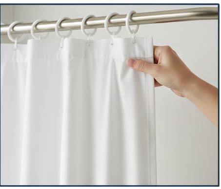 ProKart Premium Plastic Curtain Rings Hook for Windows Curtains, Door Curtains, Bathroom Curtains and Other Multipurpose Usage 1.5 Inch Inner Diameter (White, 25)