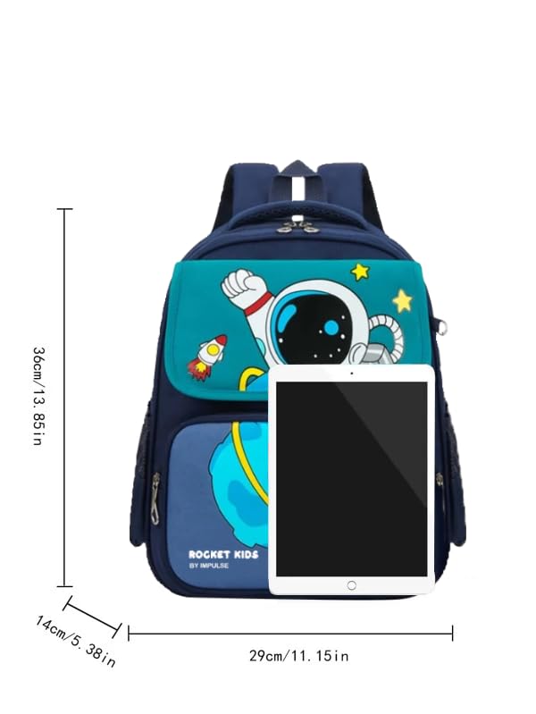 Astronaut I 25L Unisex Stylish &Trendy Water Resistant printed Bag, College travel Backpack, School Bag for boys & girls (Blue)