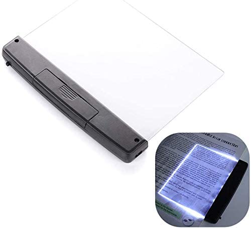 HEBEZON Plastic Night Vision Led Book Light Panel | Book Reading Light Panel Portable and Lightweight Indoor and Outdoor Travel Uses Night Reading Light, Eye Care Book Lamp for Kids