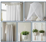 ProKart Premium Plastic Curtain Rings Hook for Windows Curtains, Door Curtains, Bathroom Curtains and Other Multipurpose Usage 1.5 Inch Inner Diameter (White, 25)