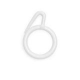 ProKart Premium Plastic Curtain Rings Hook for Windows Curtains, Door Curtains, Bathroom Curtains and Other Multipurpose Usage 1.5 Inch Inner Diameter (White, 25)