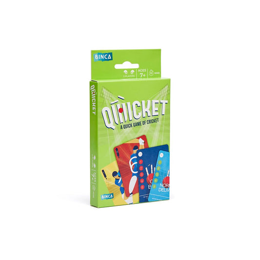 Binca Qwicket - Fun Cricket Card Game for All, Return Gifts for Birthday, Family Game for Kids, Teens and Adults, Indoor Cricket Cards, Gifts for Kids Ages 7, 8,9 and Up (2 Players)