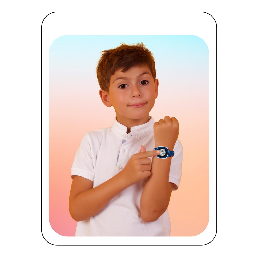 SPIKY Digital Sports Watch for Kids (Blue) | Multifunctional with Luminous Display & Alarm | Water Resistant & Printed Silicone Strap | Best Birthday Gift Wrist Watches for Boys & Girls | Age 2-14 Yrs