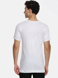 RAMRAJ COTTON Pack of 4 Men's White Round Neck Half Sleeve Cotton Undershirt Vest(White;85)
