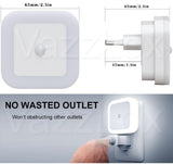 VazzLox Night Lamp for Bedroom 4PCS Smart Sensor Automatic ON/OFF Dim LED Light Energy Saving 0.5W Night Light Long Life Plug in Bed Lamps for Bedroom Lights for Hallway Stairs Kitchen Bathroom (Warm)