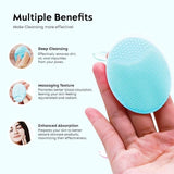 KROYWEN Soft Silicone Back Scrubber Long Handle Bath Brush + Body Scrubber Bath Brush + Scalp Massager for Hair + Face Scrubber Brush, Combination Combo, Super-Exfoliating & Lathering Body Scrubber, Shower Brush | BPA-Free | for Men and Women (7 Pcs Combo