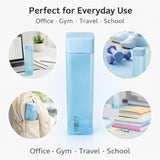 STORVEX Frosty Square Fridge Water Bottles Set of 6 | 1 Litre BPA Free Plastic Fridge Bottles | Slim Refrigerator Water Bottle Set for Home & Office