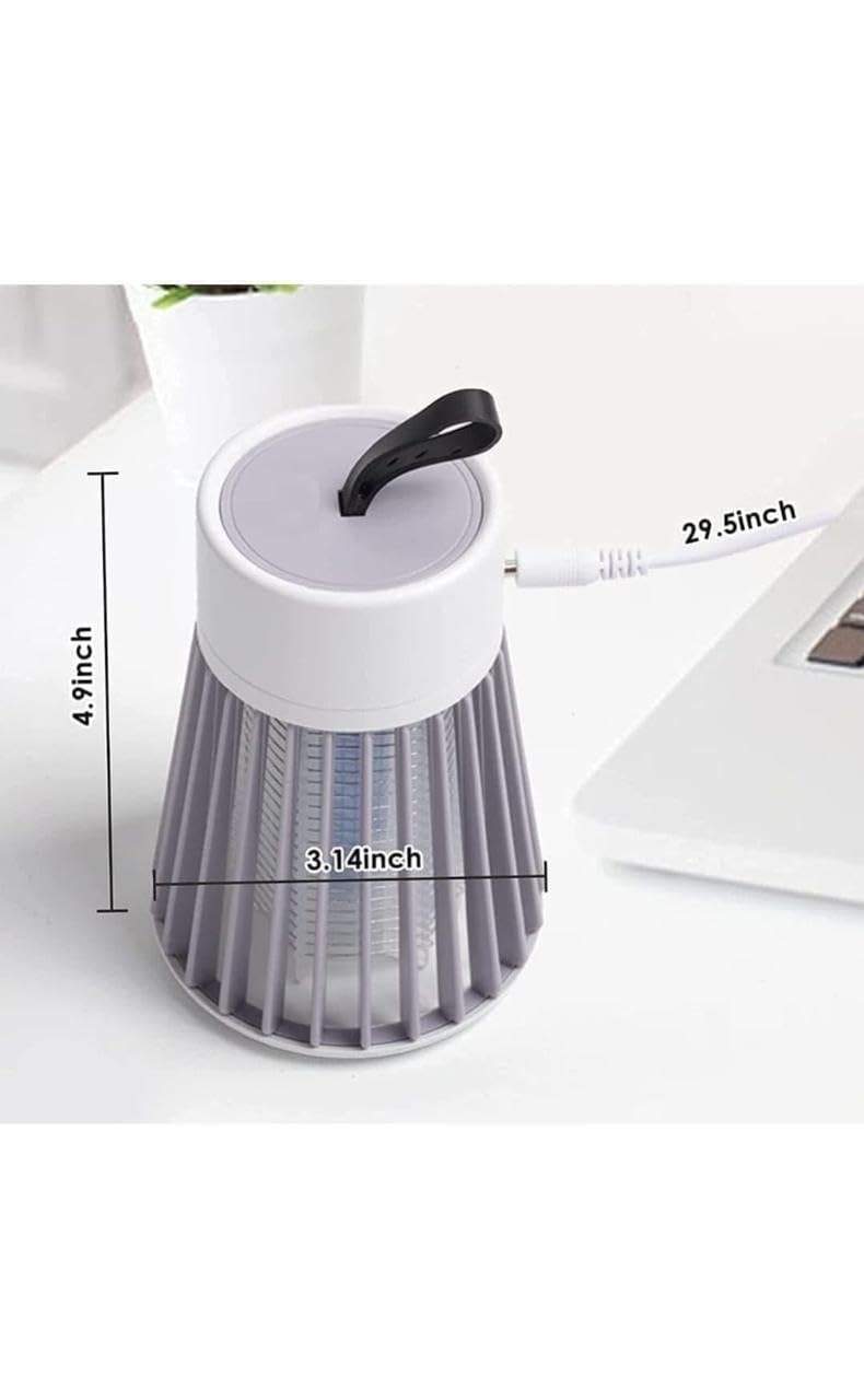BASEVEL Mosquito Killer Lamp, Eco Friendly Bug Zapper USB Powered Dual Mosquito Zapper with UV Light Lamp for Home Indoor Garden Outdoor (White)