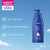 NIVEA Nourishing Body Milk 600ml Body Lotion with Hyaluronic Acid | 72Hr Hydration | Deep Moisture Care for Very Dry Skin | Enriched with Almond Oil | Smooth, Radiant & Healthy Looking Skin Care