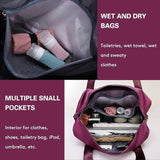Wazdorf Nylon 41 Liter Expandable Travel Bags for Women, Duffle Bags for Women Luggage, Foldable Vanity Traveling Bag, Waterproof Hand Bag for Ladies Personal Items