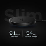 Amkette Air 450 Wireless Charger/Magsafe Charger | Latest Qi Technology 15W Wireless Charging with MagSafe Compatibility| Includes Magnetic Ring for Non-MagSafe Phones | Universal Compatibility