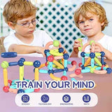 PRIME DEALS Magnetic Sticks Building Blocks For Kids Toys For Girls|Magnetic Toys For Boys Age 3+ Year 4-14 Old Educational Stem Learning Magnet Stick With Balls Game Set (25 Pcs),Multicolor
