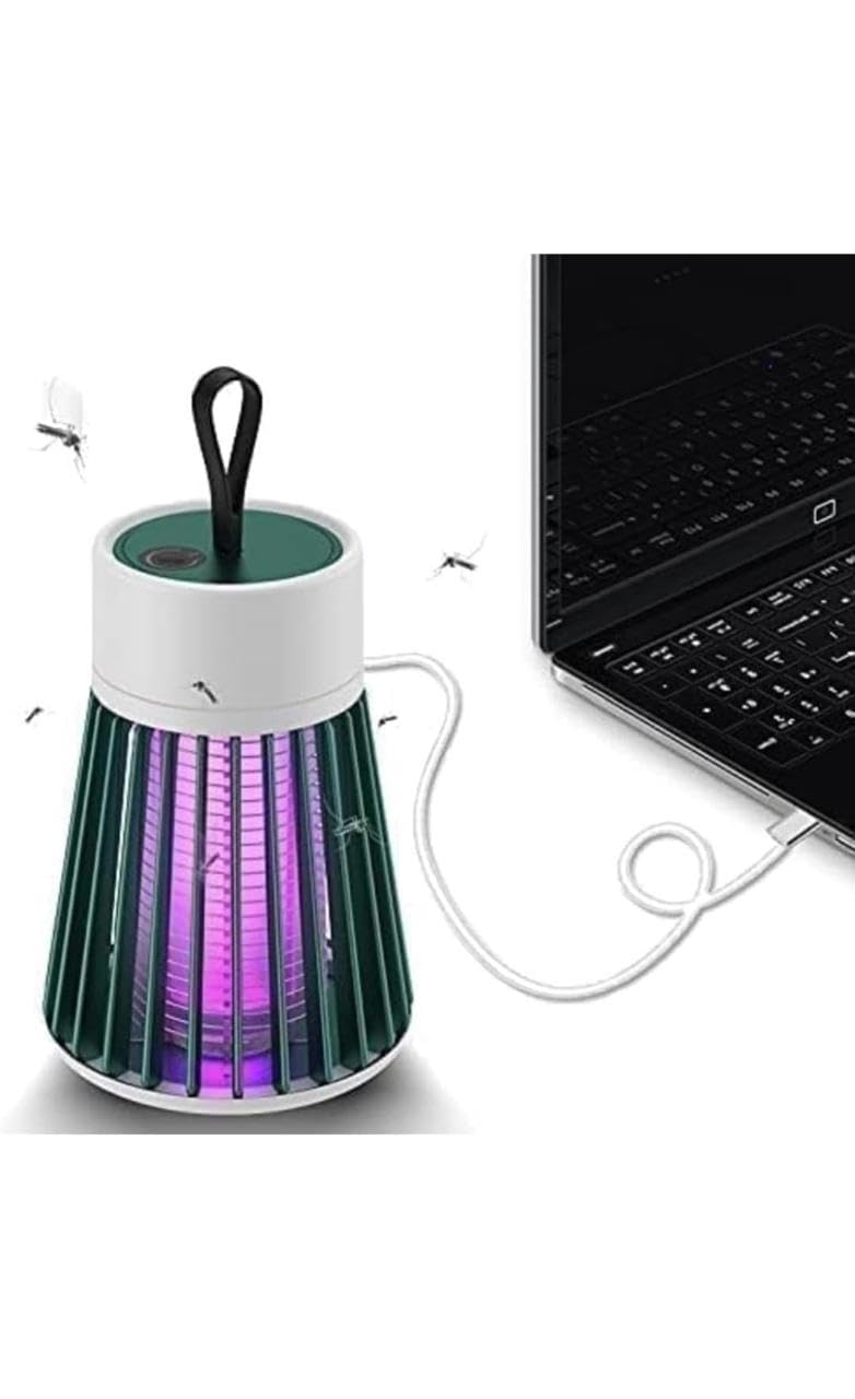 BASEVEL Mosquito Killer Lamp, Eco Friendly Bug Zapper USB Powered Dual Mosquito Zapper with UV Light Lamp for Home Indoor Garden Outdoor (White)