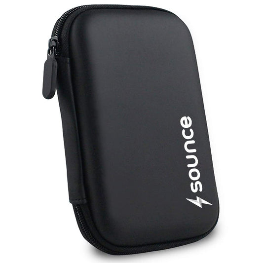 Sounce Hard Disk Drive Pouch case for 2.5" HDD Cover WD Seagate Slim Sony Dell Toshiba (Black)