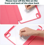ProElite Case Cover for Apple iPad (A16) 11th/10th Generation (2025/2022), Transparent case Cover with Pencil Holder for iPad 11th/10th Gen 2025/2022, Hot Pink