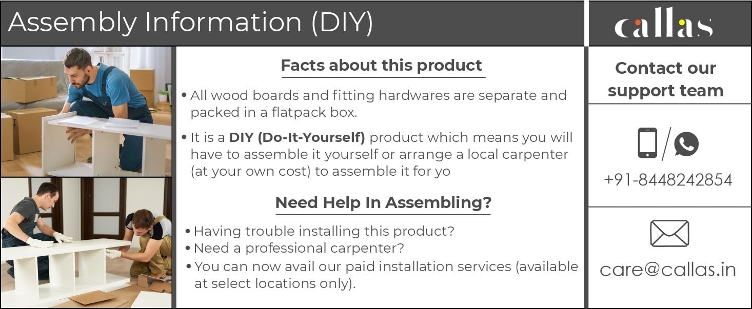 Callas Engineered Wood Computer Desk with Shelf – Modern Laptop Study Table for Home Office, Workstation & Writing Desk for Students and Professionals (ST-09-White)