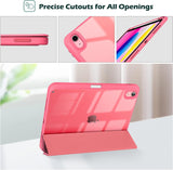 ProElite Case Cover for Apple iPad (A16) 11th/10th Generation (2025/2022), Transparent case Cover with Pencil Holder for iPad 11th/10th Gen 2025/2022, Hot Pink