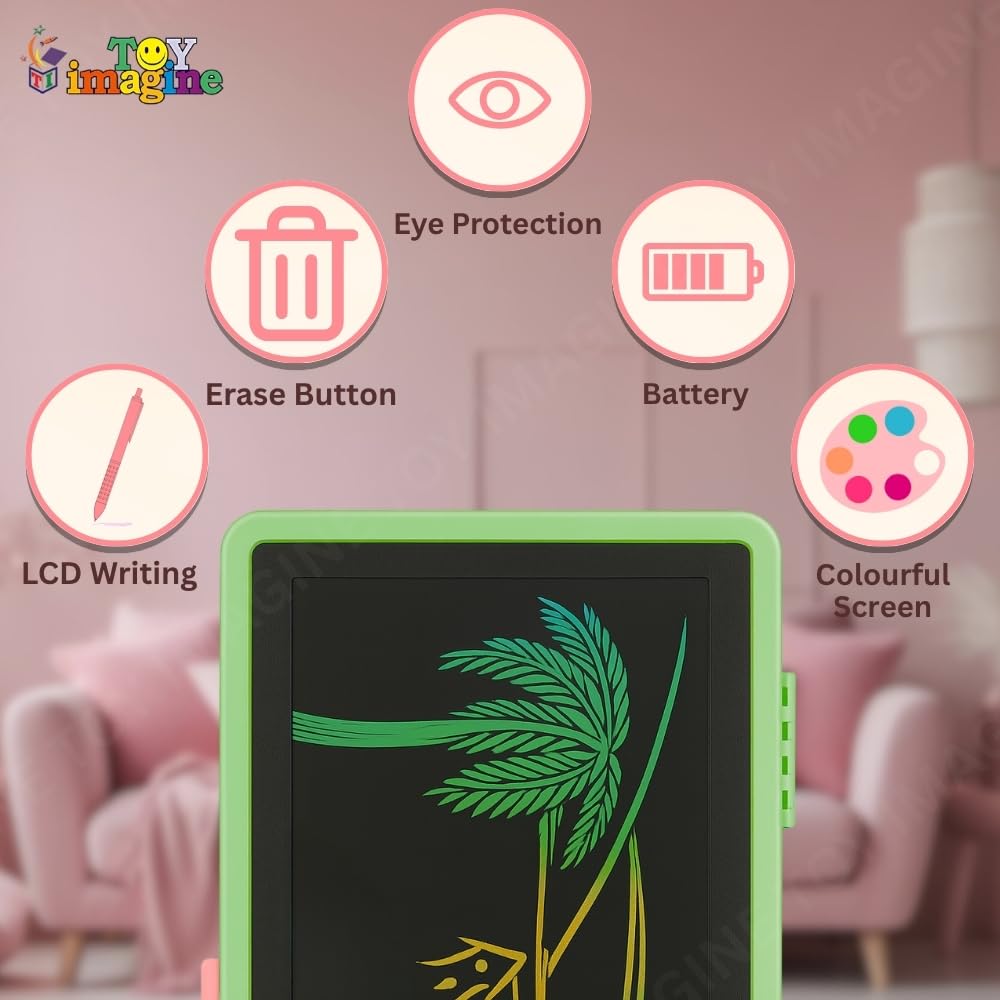 Toy Imagine 2-in-1 Pencil Case with LCD Writing Pad for Kids – Reusable Digital Drawing Slate & Stationery Box | Doodle & Scribble Gift for Boys & Girls (Pack of 1, Color May Vary)