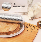 Wrapzy Insulated Roti Cover with Zip – Premium Chapati Cloth Bag for Hot Fresh Roti | Roti Insulation Bag | Chapati Cover Cloth for Casserole | Roti Pouch for Kitchen (Pack of 2)