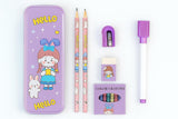 Toy Imagine™ Cute 8-Piece Stationery Kit for Kids – Includes Pencil Box, Pencils, Ruler, Drawing Book, Eraser, Sharpener & Transparent Pouch | School Supplies Set for Girls & Boys (Color May Vary)