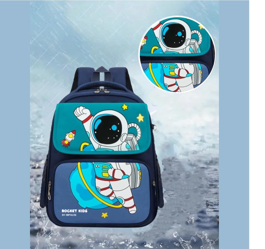 Astronaut I 25L Unisex Stylish &Trendy Water Resistant printed Bag, College travel Backpack, School Bag for boys & girls (Blue)
