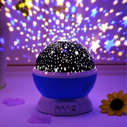 Toy Imagine Plastic Star Master Galaxy Night Projector Lamp 360° Rotating Led Starry Light with Moon, Ocean Wave & Astronaut Effects Battery Operated for Bedroom Décor Gift for All Multicolor