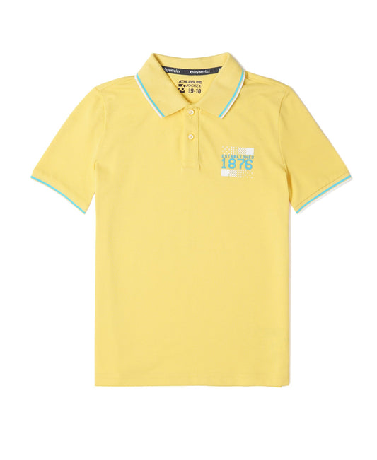 Jockey AB24 Boys Boy's Super Combed Cotton Rich Graphic Printed Half Sleeve Polo T-Shirt_Beach Ball_3-4 Yrs