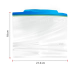 Amazon Basics - Multipurpose Zip Lock Storage Bags | 45 Count | Small | 21.3 x 18 cm | Reusable and Reclosable with Double Zipper | Material Plastic | Leak- Proof | Food Grade | Microwave Safe