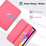 ProElite Case Cover for Apple iPad (A16) 11th/10th Generation (2025/2022), Transparent case Cover with Pencil Holder for iPad 11th/10th Gen 2025/2022, Hot Pink