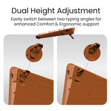 Portronics Bubble 3.0 Wireless Keyboard with Bluetooth + 2.4 GHz USB Receiver, Rechargeable Battery, Dual Height Adjustment, Multimedia Hotkeys with Numpad, for Laptop, PC, Smartphone, Tablet(Beige)