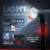 Antara AGEasy Walking Stick with SOS Alarm Button for Men & Women | Walking Cane for Old People | Walk Stick with Adjustable Height | Support Stick (Foldable Walking Stick with SOS Alarm)