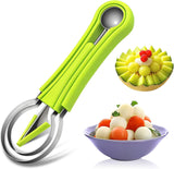 4 in 1 Fruit Cutters Shapes, Watermelon Scooper Fruit Scooper and Baller, Fruit Carving Tools