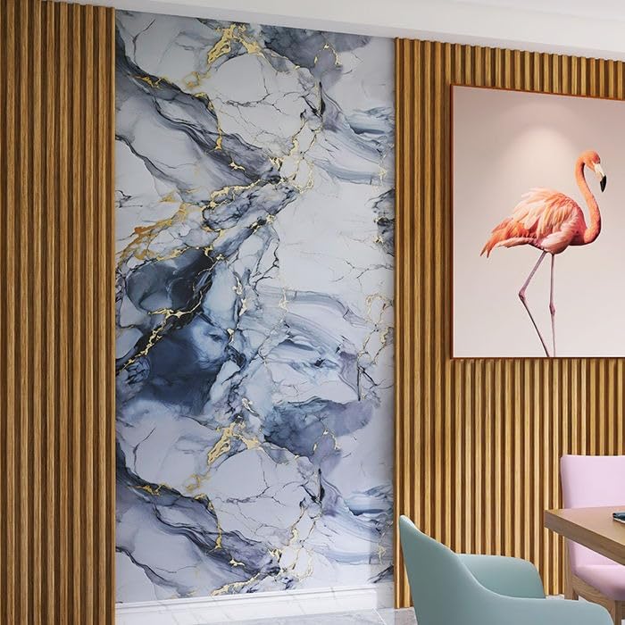 Barebeauty 60CM X 200CM Kitchen Wallpaper Oil Proof,Waterproof self-Adhesive Wall Stickers for Kitchen Anti-Mold and Heat Resistant Aluminium Backsplash Wallpaper (Black) (96)