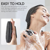 KROYWEN Soft Silicone Back Scrubber Long Handle Bath Brush + Body Scrubber Bath Brush + Scalp Massager for Hair + Face Scrubber Brush, Combination Combo, Super-Exfoliating & Lathering Body Scrubber, Shower Brush | BPA-Free | for Men and Women (7 Pcs Combo