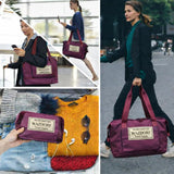 Wazdorf Nylon 41 Liter Expandable Travel Bags for Women, Duffle Bags for Women Luggage, Foldable Vanity Traveling Bag, Waterproof Hand Bag for Ladies Personal Items