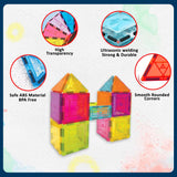 Wembley Magnetic Tiles for Kids Toys for 3 + Year Old Boy | Magnetic Blocks for Kids for 2-5 Years | STEM Learning Educational Magnet Building Blocks Brain for Kid - 10 Pcs