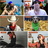 DIKHAWA Unisex Soft Breathable Cotton Paisley Printed Cowboy Bandanas,Headband,Scarf (BLACK,WHITE,NAVY,BURGUNDY_50CM X 50CM_Pack of 4)