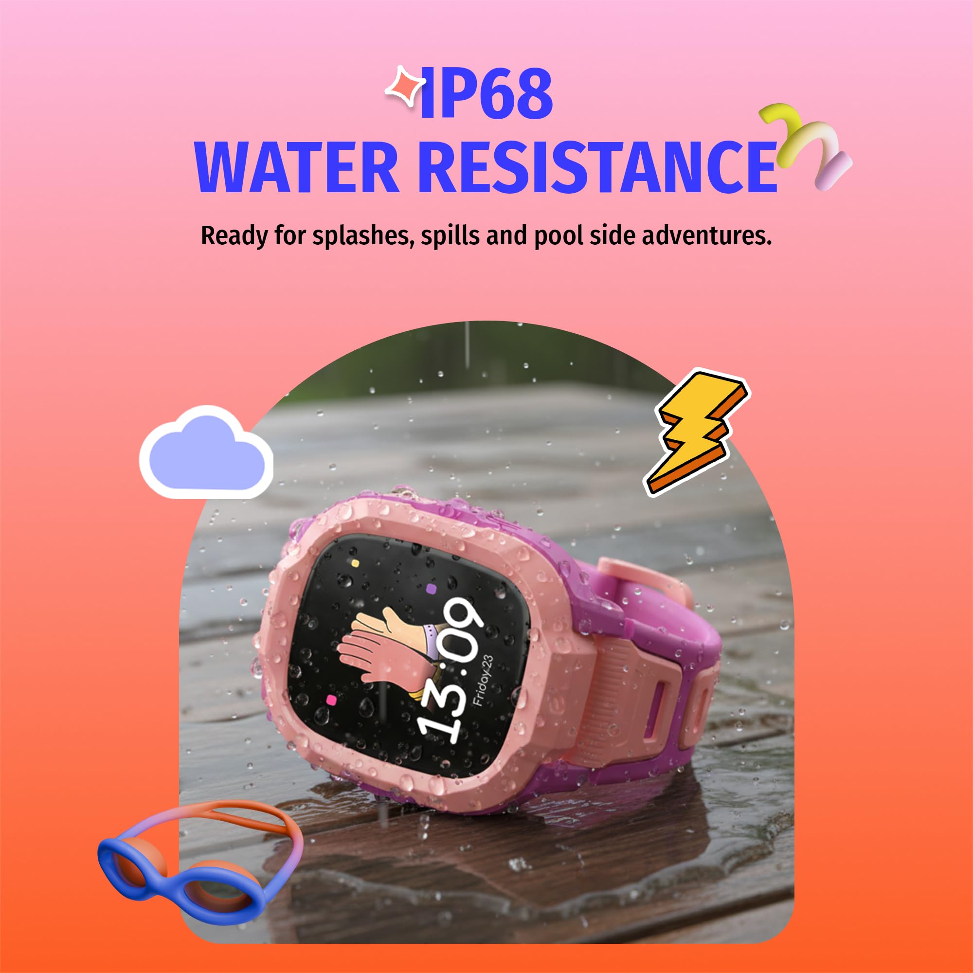 Noise Junior Explorer 2 Smart Watch for Kids with 4G SIM Compatible, 2-Way Video & Voice Calling, Geofencing, Real Time Location Monitoring via Google Maps, IP68, SOS Emergency Alerts (Frost Pop)