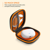 Amazon Basics Earphone Carrying Case - Multi Purpose Pocket Storage with Carabiner Hook, Travel Organizer for Earphones, Pen Drives, Memory Card, Cable (Black)