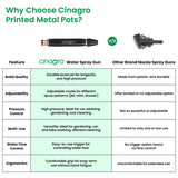 Cinagro Brass Spray Gun for 1/2 Inch Hose Pipe, Gardening, Car Wash, Bike Washing, High Pressure Water Sprayer Jet, Adjustable Washing Nozzle for Garden Hoses, Lawn Watering & Cleaning, 18 x 2.7 cm