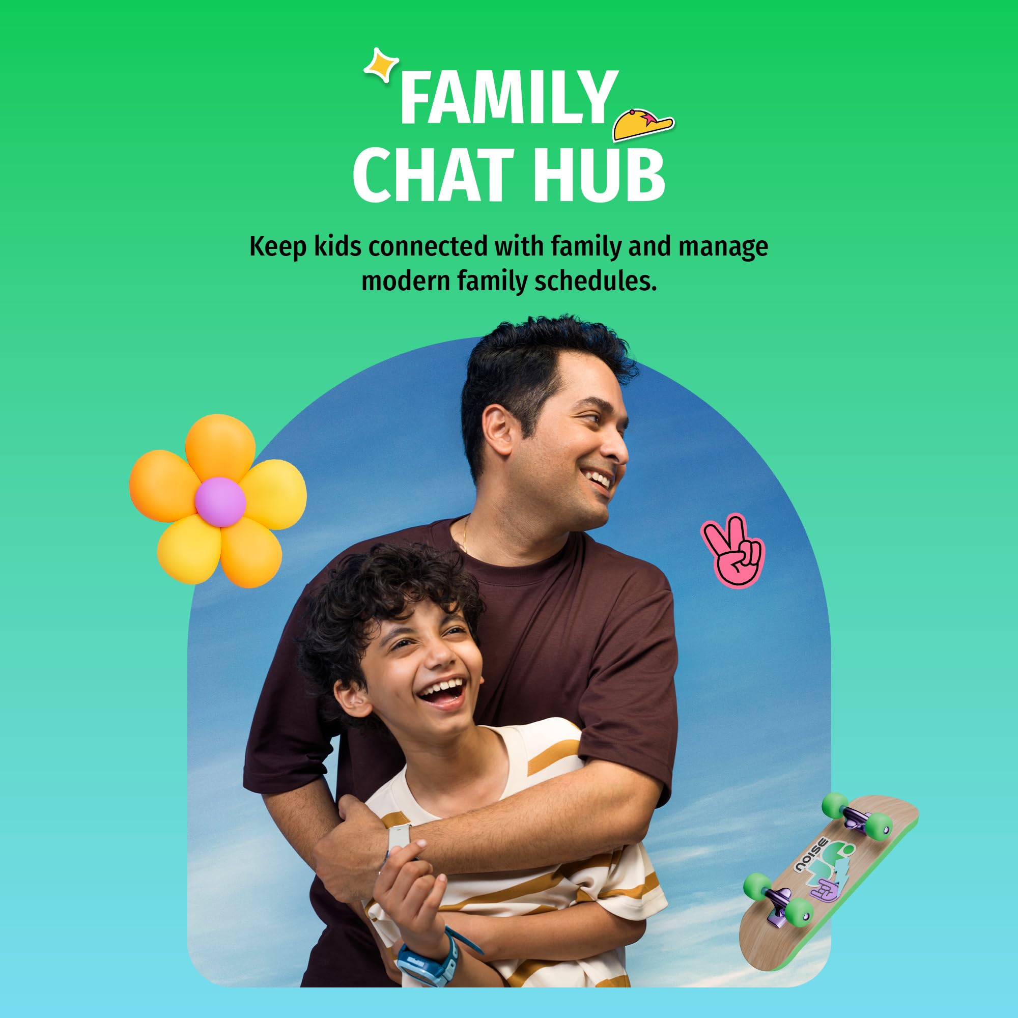 Noise Junior Explorer 2 Smart Watch for Kids with 4G SIM Compatible, 2-Way Video & Voice Calling, Geofencing, Real Time Location Monitoring via Google Maps, IP68, SOS Emergency Alerts (Frost Pop)