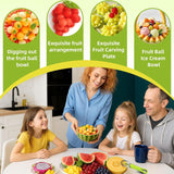 4 in 1 Fruit Cutters Shapes, Watermelon Scooper Fruit Scooper and Baller, Fruit Carving Tools