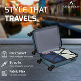 Aristocrat Liberty Cabin (Carry-On) Trolley Bag, 58Cm | Combination Lock | 8 Wheels | 3 Years International Warranty | Spanish Blue