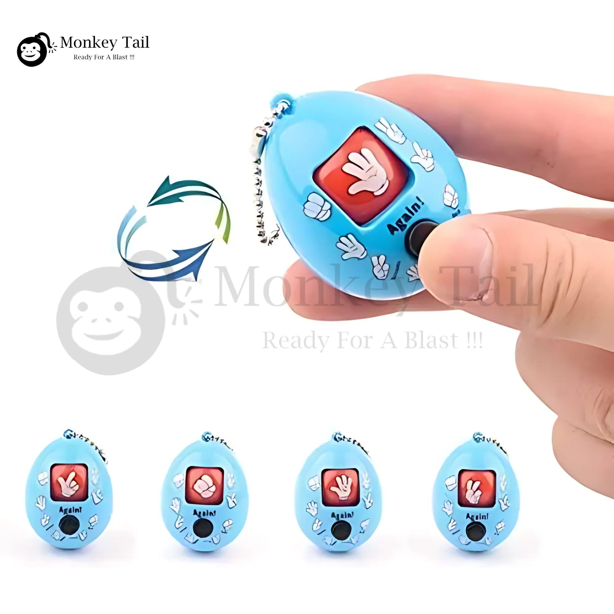 MONKEYTAIL 10 Pcs Rock Paper Scissors Game Key Chains - Birthday Return Gift