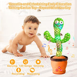 Storio Rechargeable Toys Talking Cactus Baby Toys for Kids Dancing Cactus Toys Can Sing Wriggle & Singing Recording Repeat What You Say Funny Education Toys for Children Playing Home Decor for Kids
