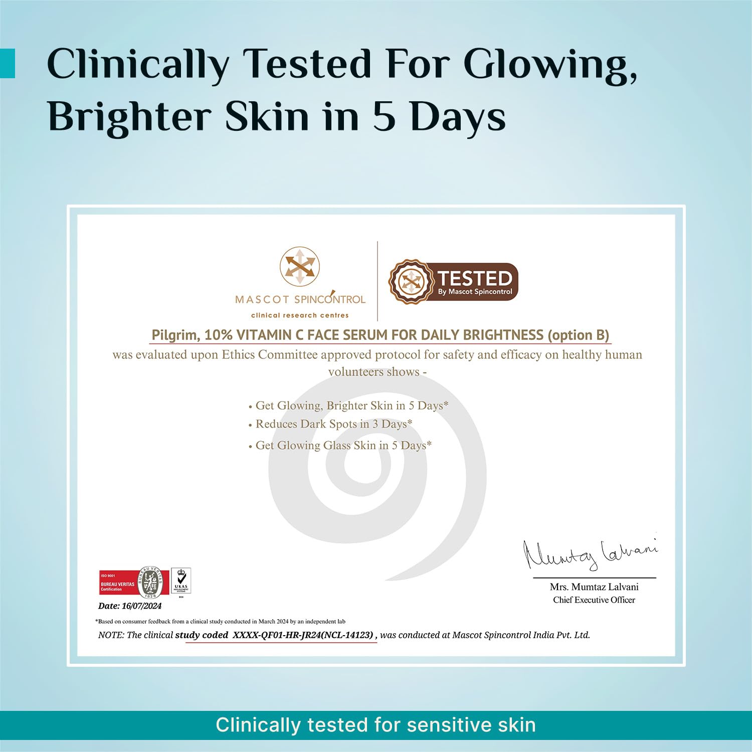 Pilgrim 10% Vitamin C Serum 30ml for Glowing Skin|With 5% Niacinamide, Hyaluronic & Glycolic Acid|Fades Dark Spots, Pigmentation|For All, Oily, Combination, Normal Skin |Beginner Friendly - Men, Women