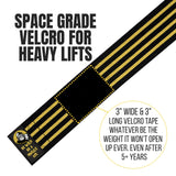 Muscleape Wrist Wraps for Gym | SuperFabric Strength Support Straps for Heavy Lifting, CrossFit & Powerlifting | Adjustable Compression Wrist Support for atheletes– Superb Workout Wrist Stability & Protection. (Bumblebee, 14 Inche)