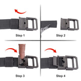 ZORO Grey Nylon Woven Fabric Belt for Men | NB-610 (BROWN)