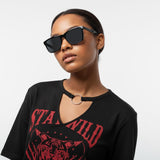 Vincent Chase By Lenskart | Black Full Rim Square | Polarised Stylish Sunglasses | 100% UV Proctected | For Men & Women (Medium, VC S13973)