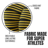 Muscleape Wrist Wraps for Gym | SuperFabric Strength Support Straps for Heavy Lifting, CrossFit & Powerlifting | Adjustable Compression Wrist Support for atheletes– Superb Workout Wrist Stability & Protection. (Bumblebee, 14 Inche)